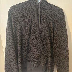 GAP Women's Black Animal Print Hoodie